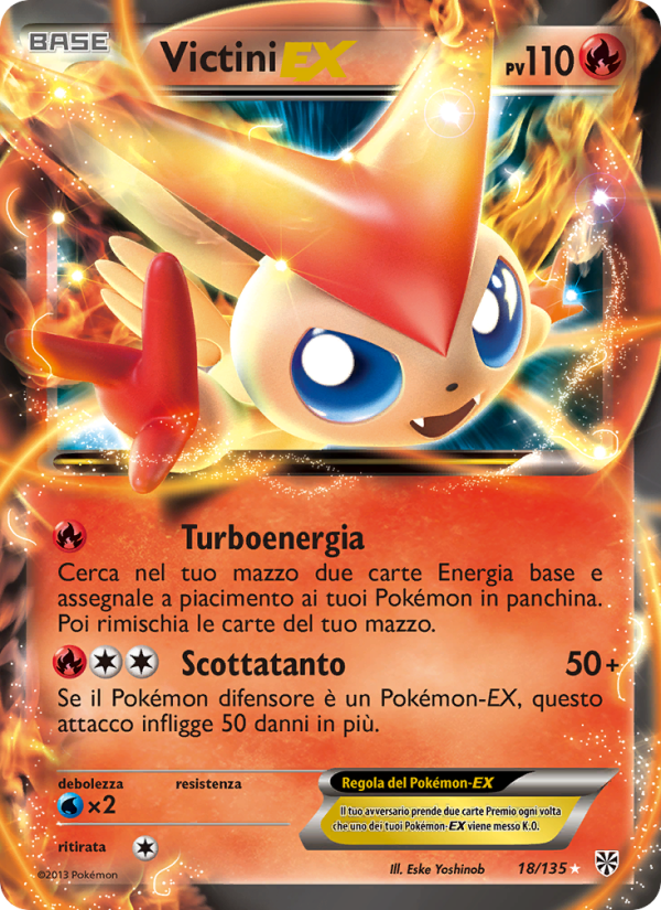 Victini-EX 018/138 — Plasma Storm (Italian Pokémon TCG card)