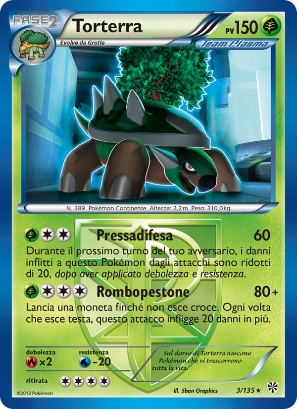 Torterra 003/138 — Plasma Storm (Italian Pokémon TCG card)