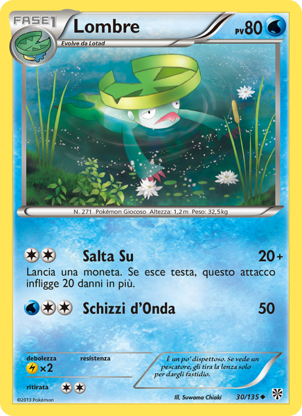Lombre 030/138 — Plasma Storm (Italian Pokémon TCG card)