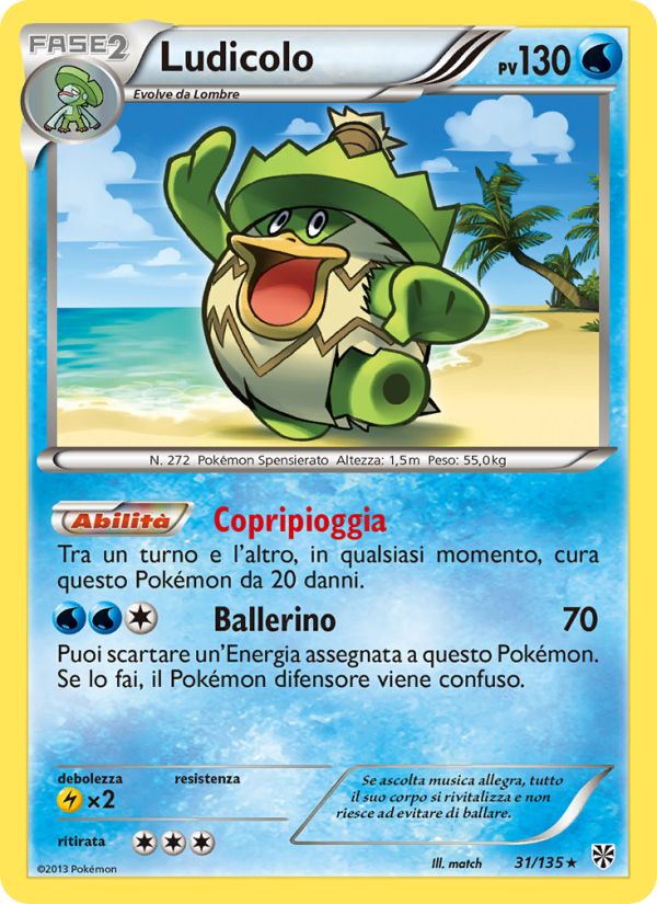 Ludicolo 031/138 — Plasma Storm (Italian Pokémon TCG card)