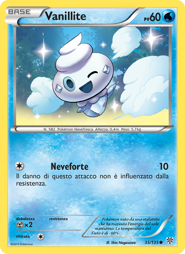Vanillite 035/138 — Plasma Storm (Italian Pokémon TCG card)