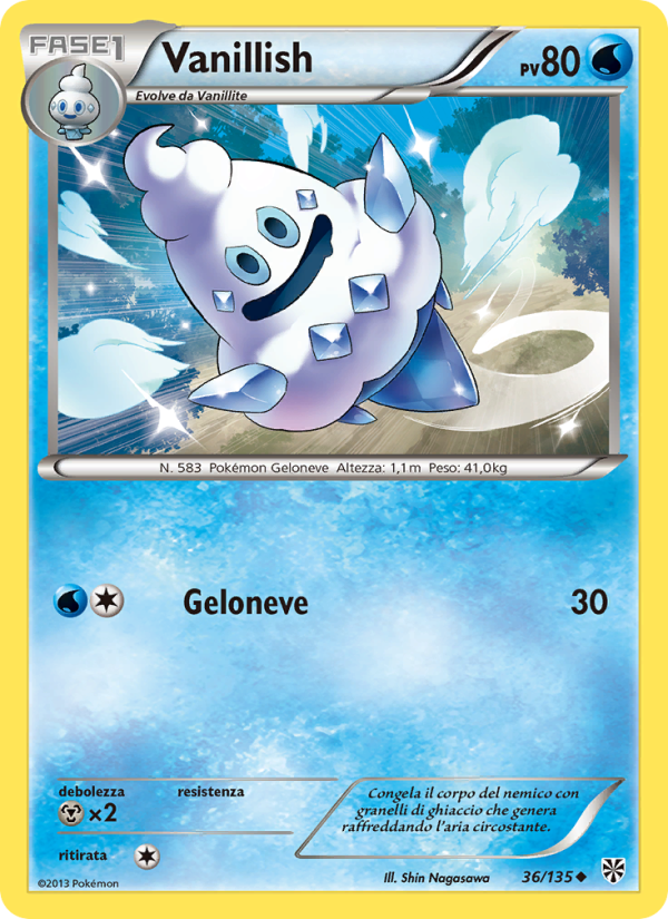 Vanillish 036/138 — Plasma Storm (Italian Pokémon TCG card)