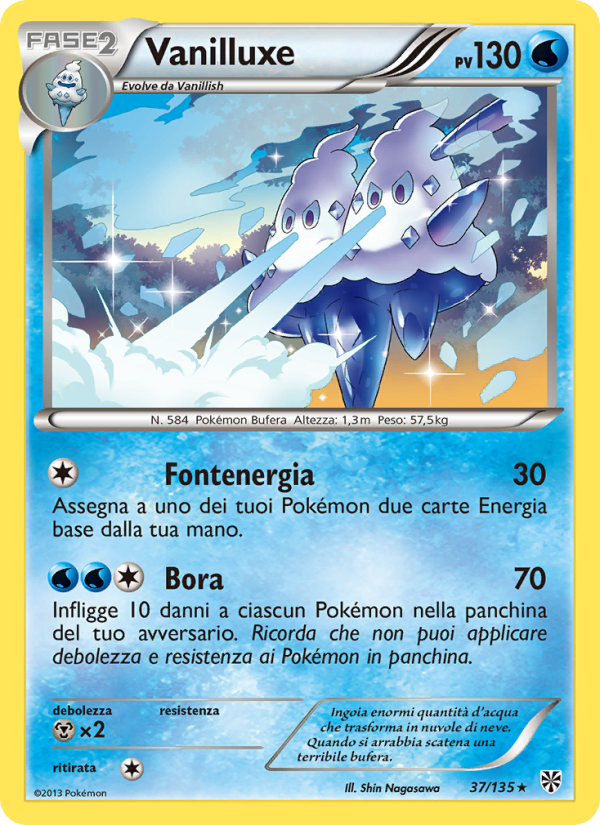 Vanilluxe 37/135 — Plasma Storm (Italian Pokémon TCG card)