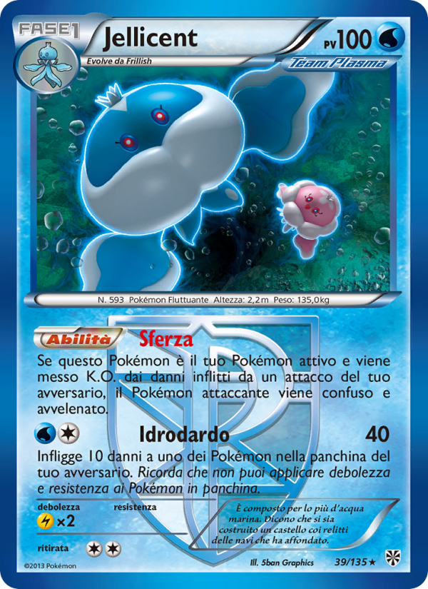 Jellicent 039/138 — Plasma Storm (Italian Pokémon TCG card)