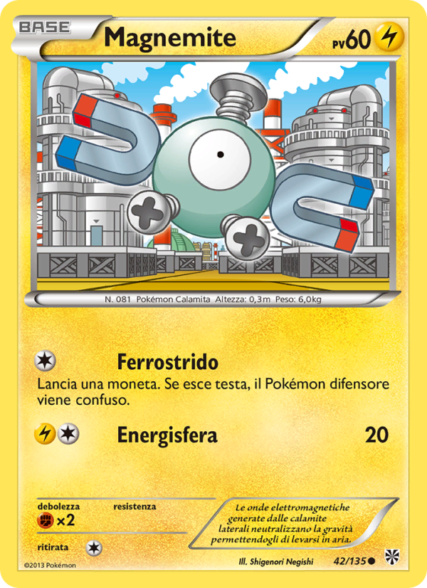 Magnemite 042/138 — Plasma Storm (Italian Pokémon TCG card)