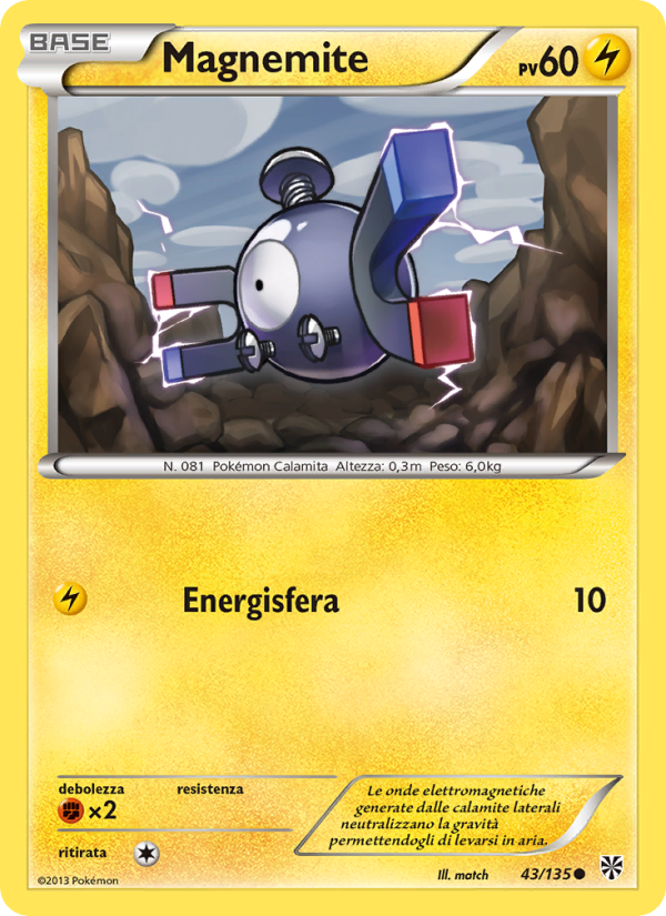 Magnemite 043/138 — Plasma Storm (Italian Pokémon TCG card)