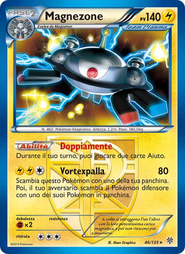 Magnezone 046/138 — Plasma Storm (Italian Pokémon TCG card)