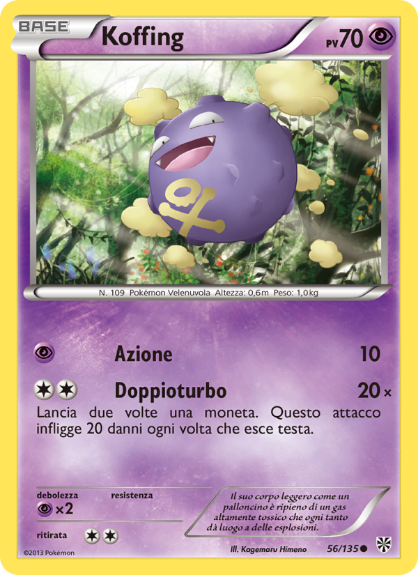 Koffing 056/138 — Plasma Storm (Italian Pokémon TCG card)