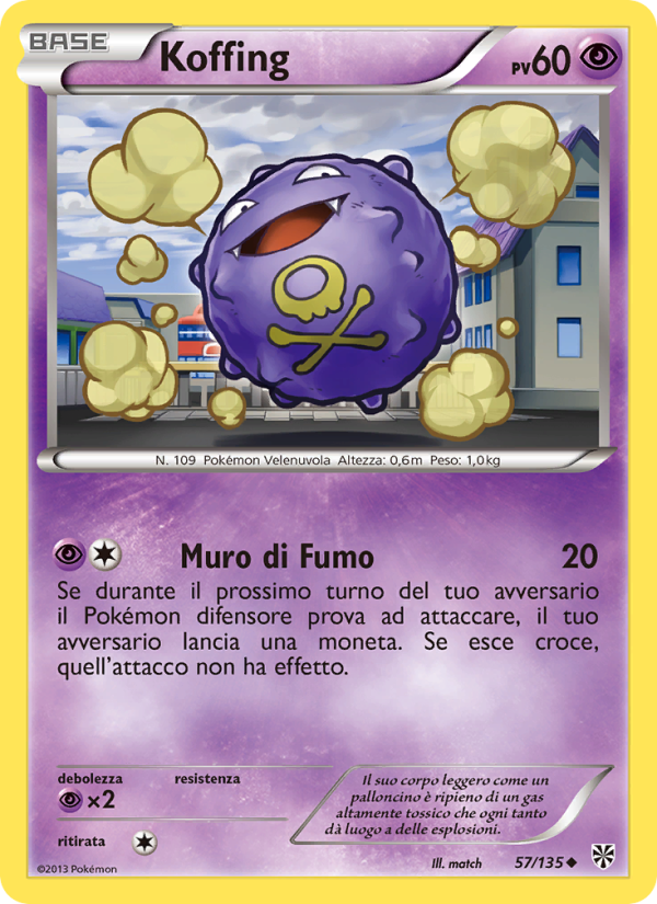 Koffing 057/138 — Plasma Storm (Italian Pokémon TCG card)