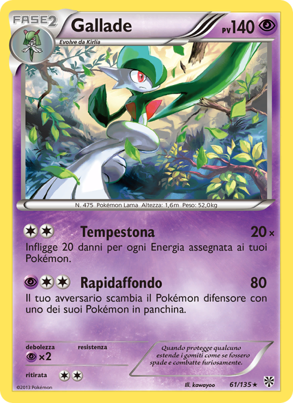 Gallade 061/138 — Plasma Storm (Italian Pokémon TCG card)