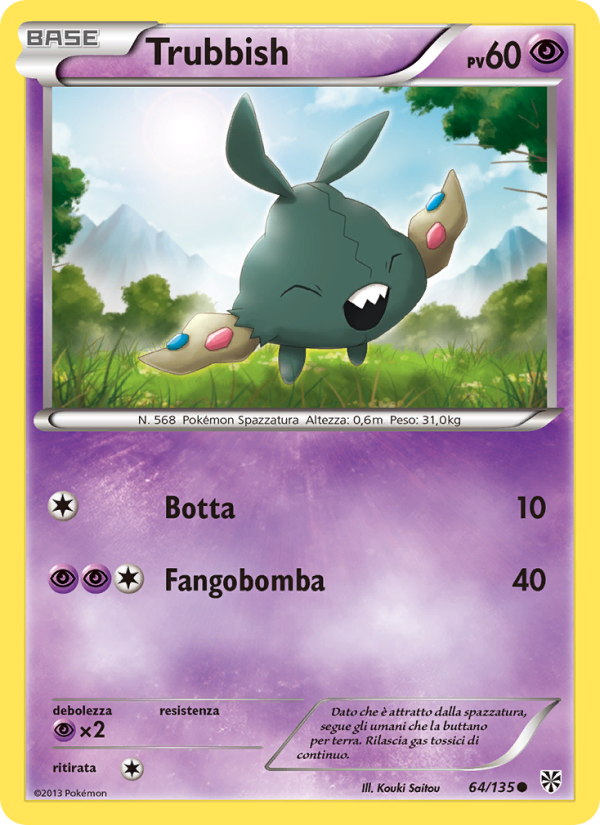 Trubbish 064/138 — Plasma Storm (Italian Pokémon TCG card)