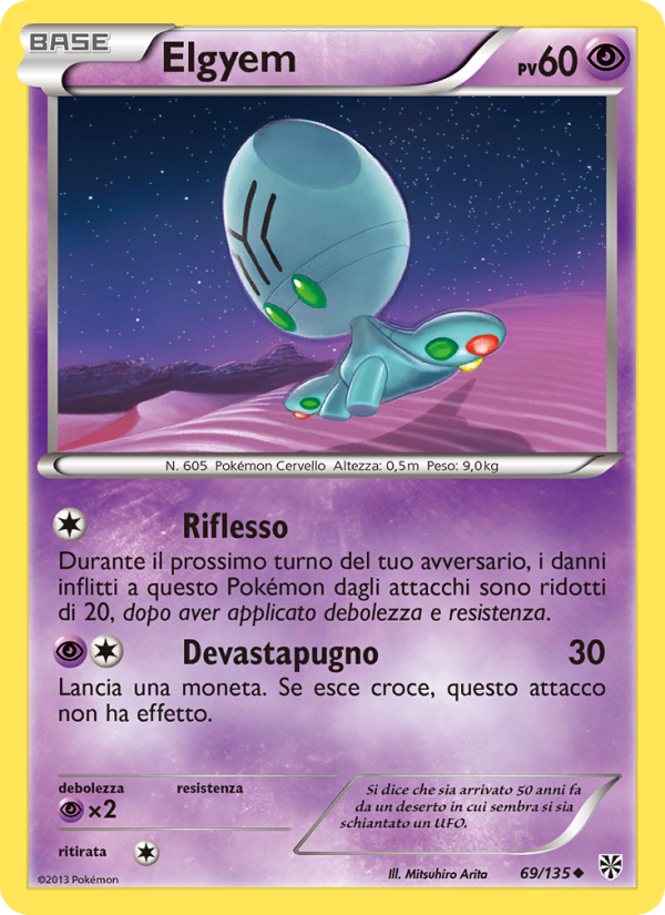 Elgyem 069/138 — Plasma Storm (Italian Pokémon TCG card)