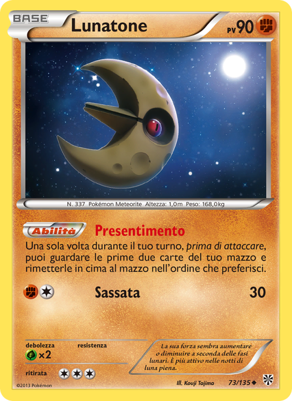 Lunatone 073/138 — Plasma Storm (Italian Pokémon TCG card)