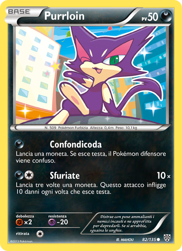 Purrloin 082/138 — Plasma Storm (Italian Pokémon TCG card)