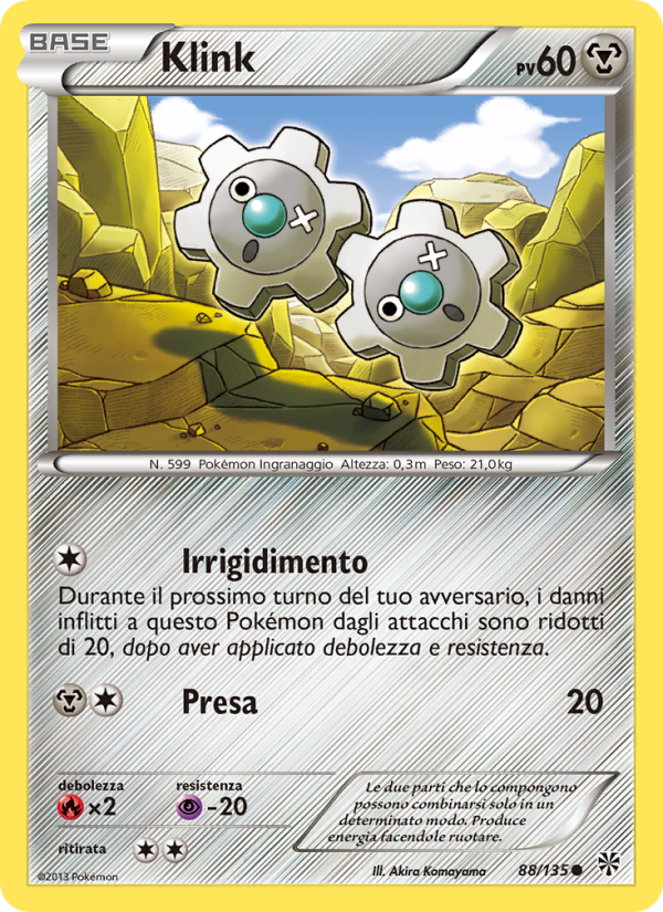 Klink 088/138 — Plasma Storm (Italian Pokémon TCG card)