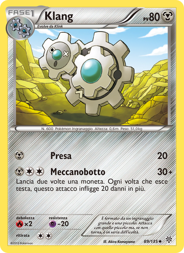 Klang 089/138 — Plasma Storm (Italian Pokémon TCG card)