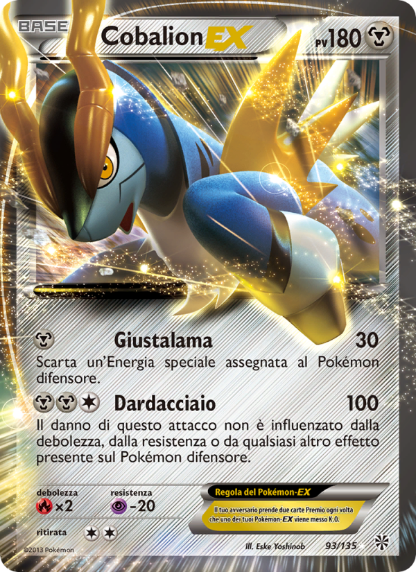Cobalion-EX 093/138 — Plasma Storm (Italian Pokémon TCG card)