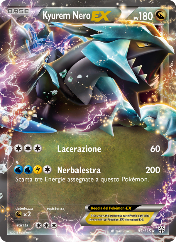 Kyurem Nero-EX 095/138 — Plasma Storm (Italian Pokémon TCG card)