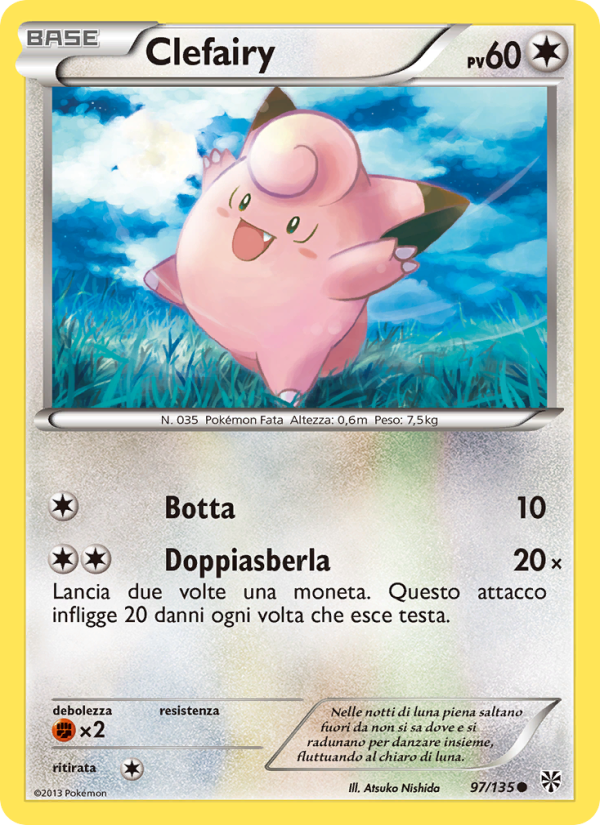 Clefairy 097/138 — Plasma Storm (Italian Pokémon TCG card)