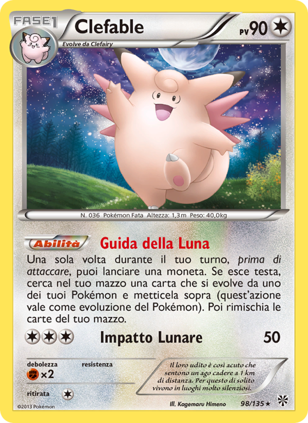 Clefable 098/138 — Plasma Storm (Italian Pokémon TCG card)