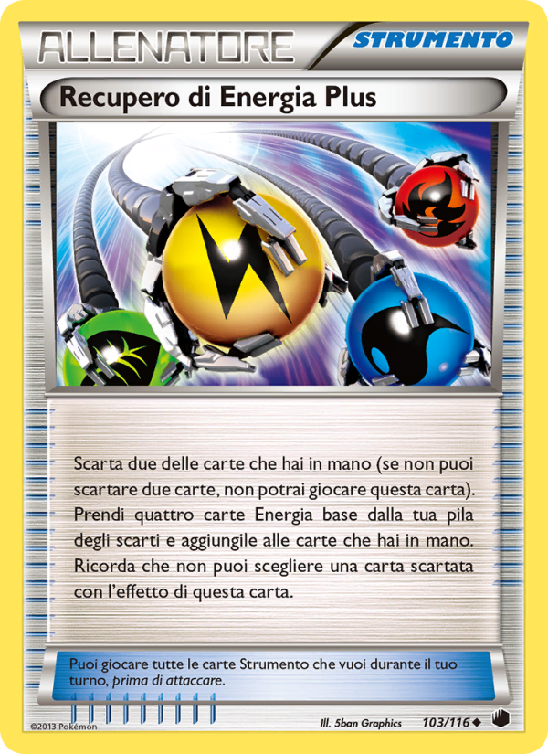 Recupero di Energia Plus 103/122 — Plasma Freeze (Italian Pokémon TCG card)