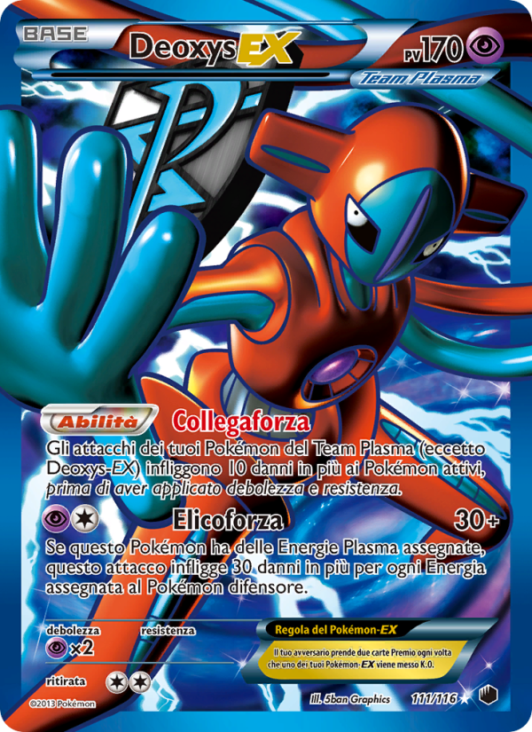 Deoxys-EX 111/122 — Plasma Freeze (Italian Pokémon TCG card)