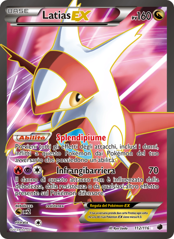 Latias-EX 112/122 — Plasma Freeze (Italian Pokémon TCG card)