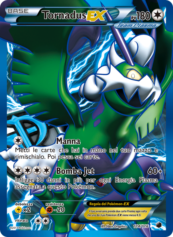 Tornadus-EX 114/122 — Plasma Freeze (Italian Pokémon TCG card)