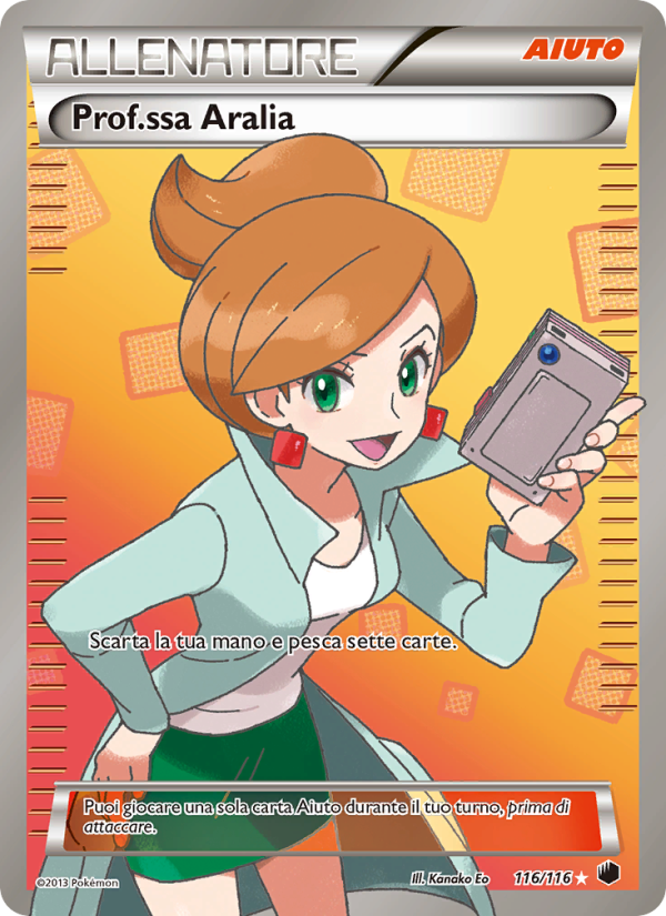 Prof.ssa Aralia 116/122 — Plasma Freeze (Italian Pokémon TCG card)