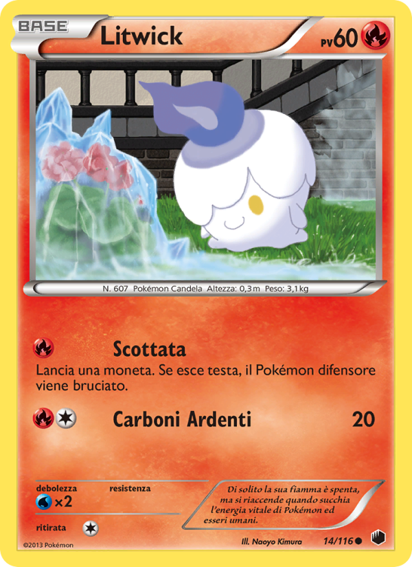 Litwick 014/122 — Plasma Freeze (Italian Pokémon TCG card)
