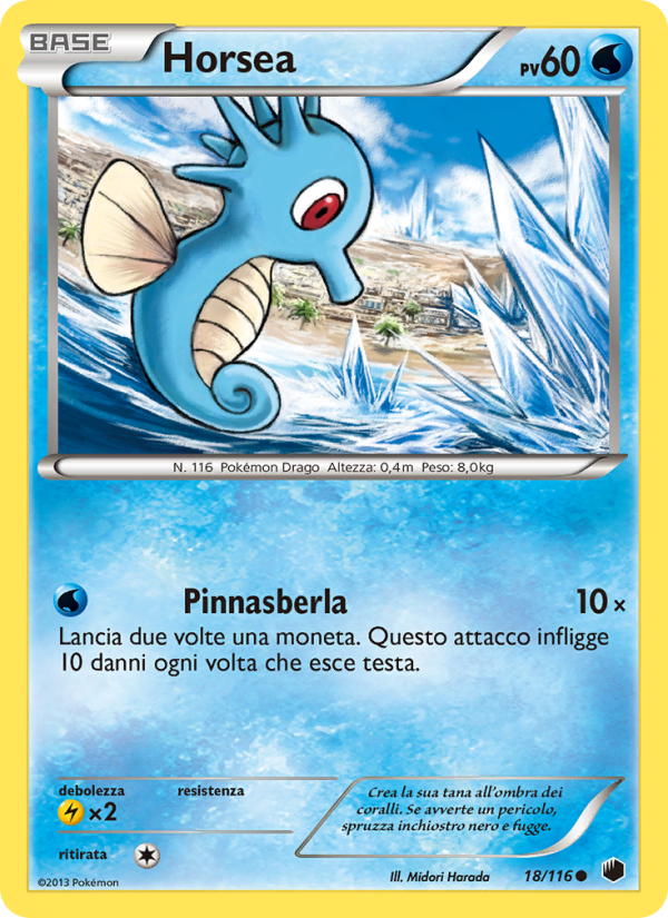 Horsea 018/122 — Plasma Freeze (Italian Pokémon TCG card)