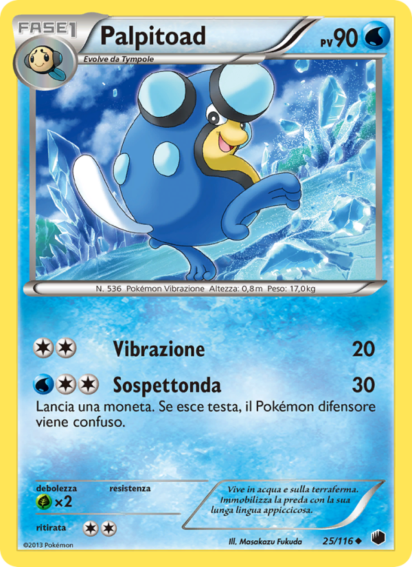 Palpitoad 025/122 — Plasma Freeze (Italian Pokémon TCG card)