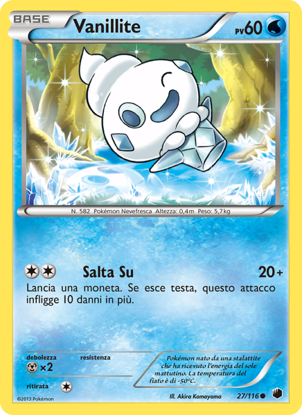 Vanillite 027/122 — Plasma Freeze (Italian Pokémon TCG card)