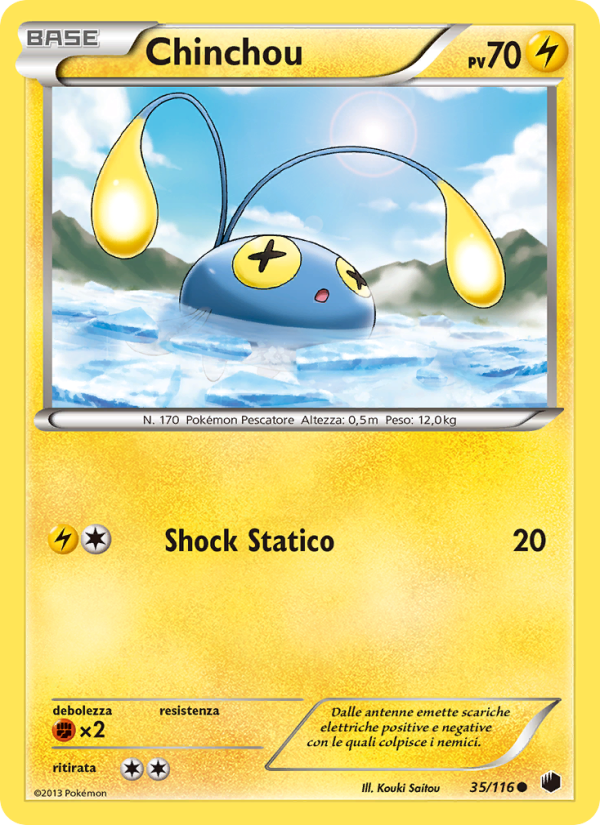 Chinchou 035/122 — Plasma Freeze (Italian Pokémon TCG card)