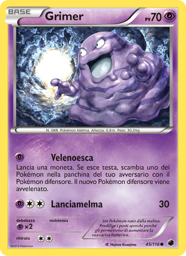 Grimer 045/122 — Plasma Freeze (Italian Pokémon TCG card)