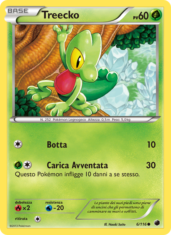 Treecko 006/122 — Plasma Freeze (Italian Pokémon TCG card)
