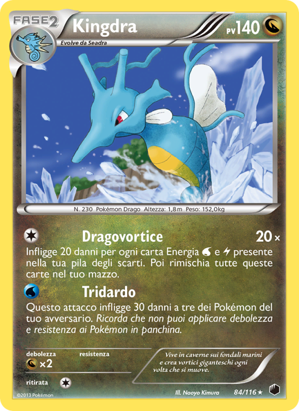 Kingdra 084/122 — Plasma Freeze (Italian Pokémon TCG card)