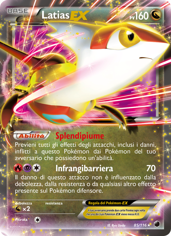 Latias-EX 085/122 — Plasma Freeze (Italian Pokémon TCG card)