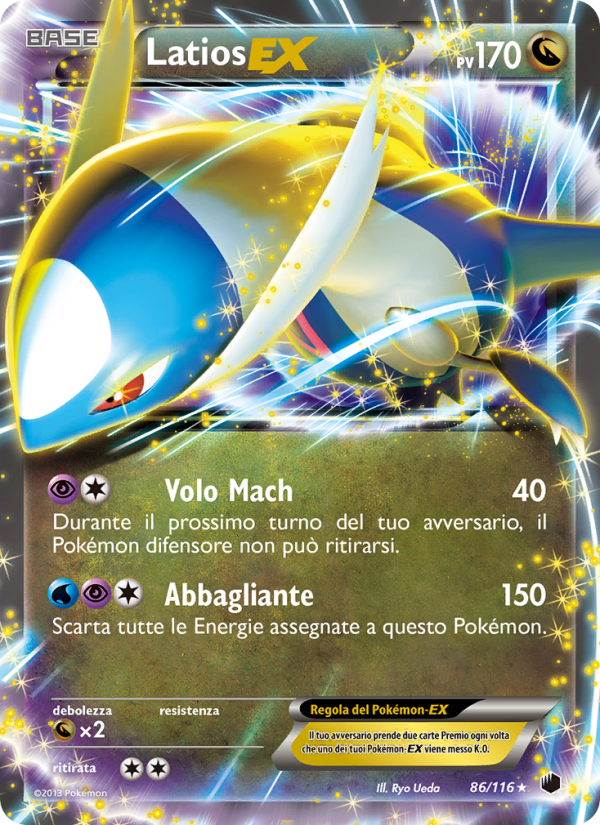 Latios-EX 086/122 — Plasma Freeze (Italian Pokémon TCG card)