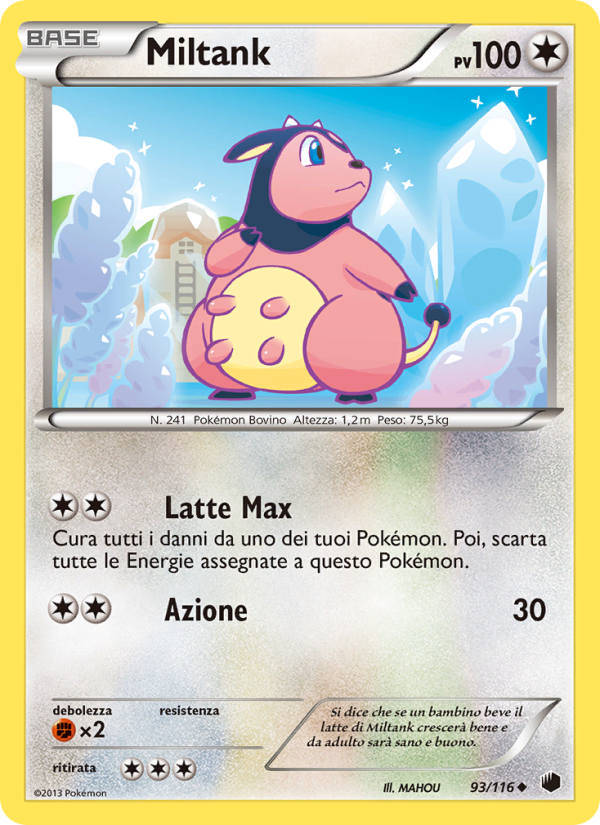 Miltank 093/122 — Plasma Freeze (Italian Pokémon TCG card)