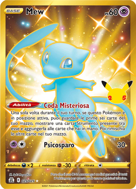 Mew 025/25 — Celebrations (Italian Pokémon TCG card)