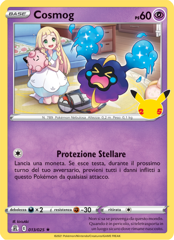 Cosmog 013/25 — Celebrations (Italian Pokémon TCG card)