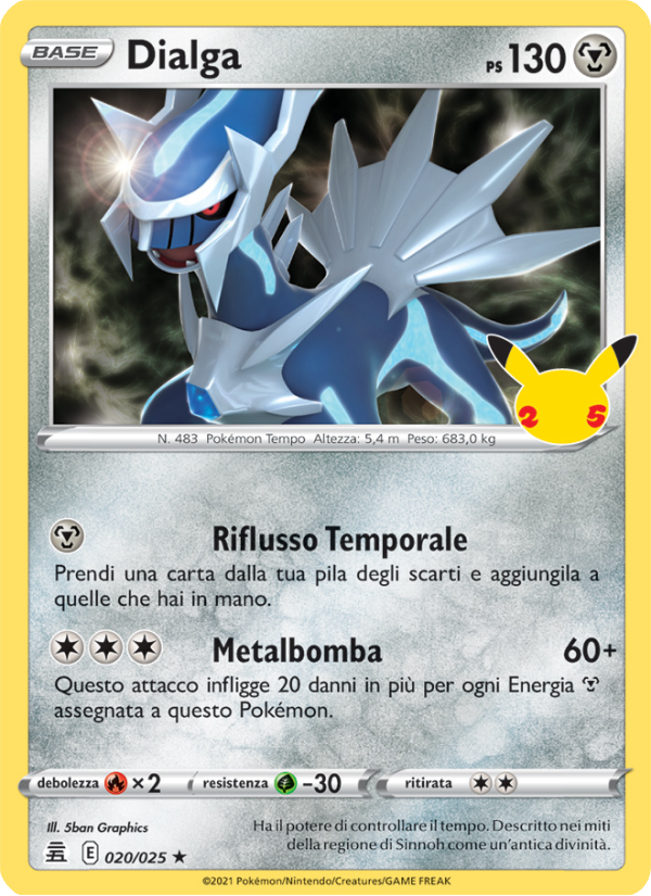 Dialga 020/25 — Celebrations (Italian Pokémon TCG card)