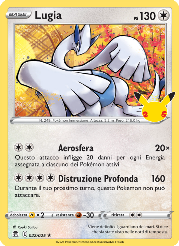 Lugia 022/25 — Celebrations (Italian Pokémon TCG card)