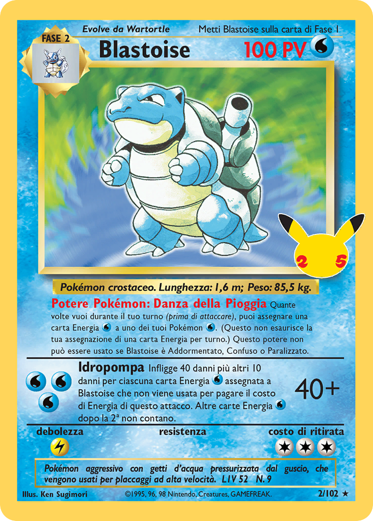 Blastoise 002 — Gran Festa: Collezione Classica (Italian Pokémon TCG card)