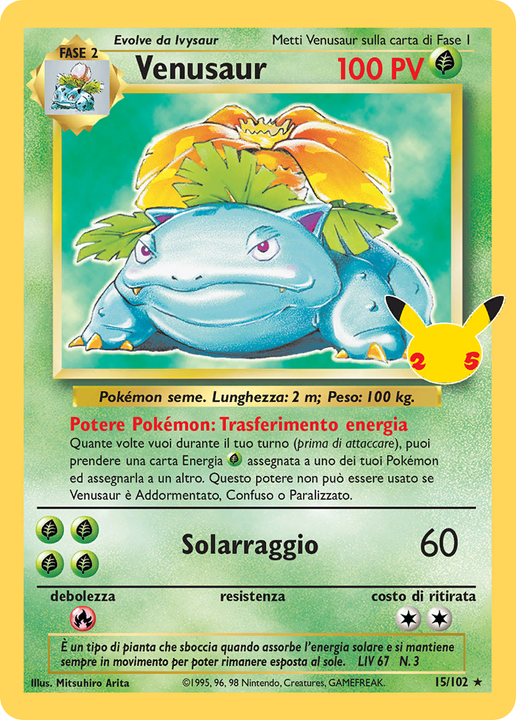 Venusaur 015 — Gran Festa: Collezione Classica (Italian Pokémon TCG card)