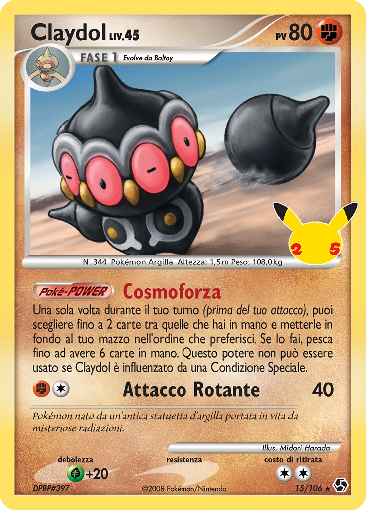 Claydol 15/106 — Gran Festa: Collezione Classica (Italian Pokémon TCG card)