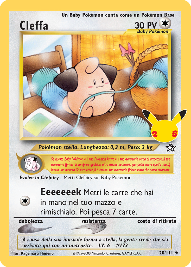 Cleffa 020 — Gran Festa: Collezione Classica (Italian Pokémon TCG card)