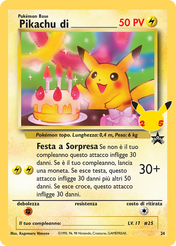 Pikachu di 024 — Gran Festa: Collezione Classica (Italian Pokémon TCG card)