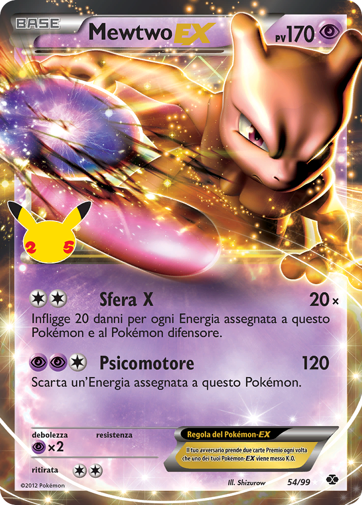 Mewtwo-EX 054 — Gran Festa: Collezione Classica (Italian Pokémon TCG card)